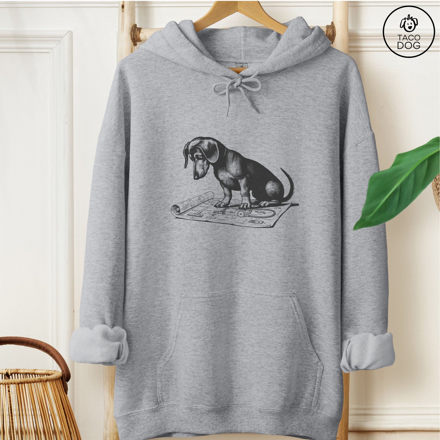 Dachshund Doxie Vacuum Blueprint Hoodie