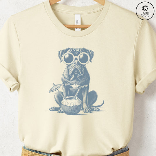 Cane Corso Vacation T-Shirt Natural Taco-Dog