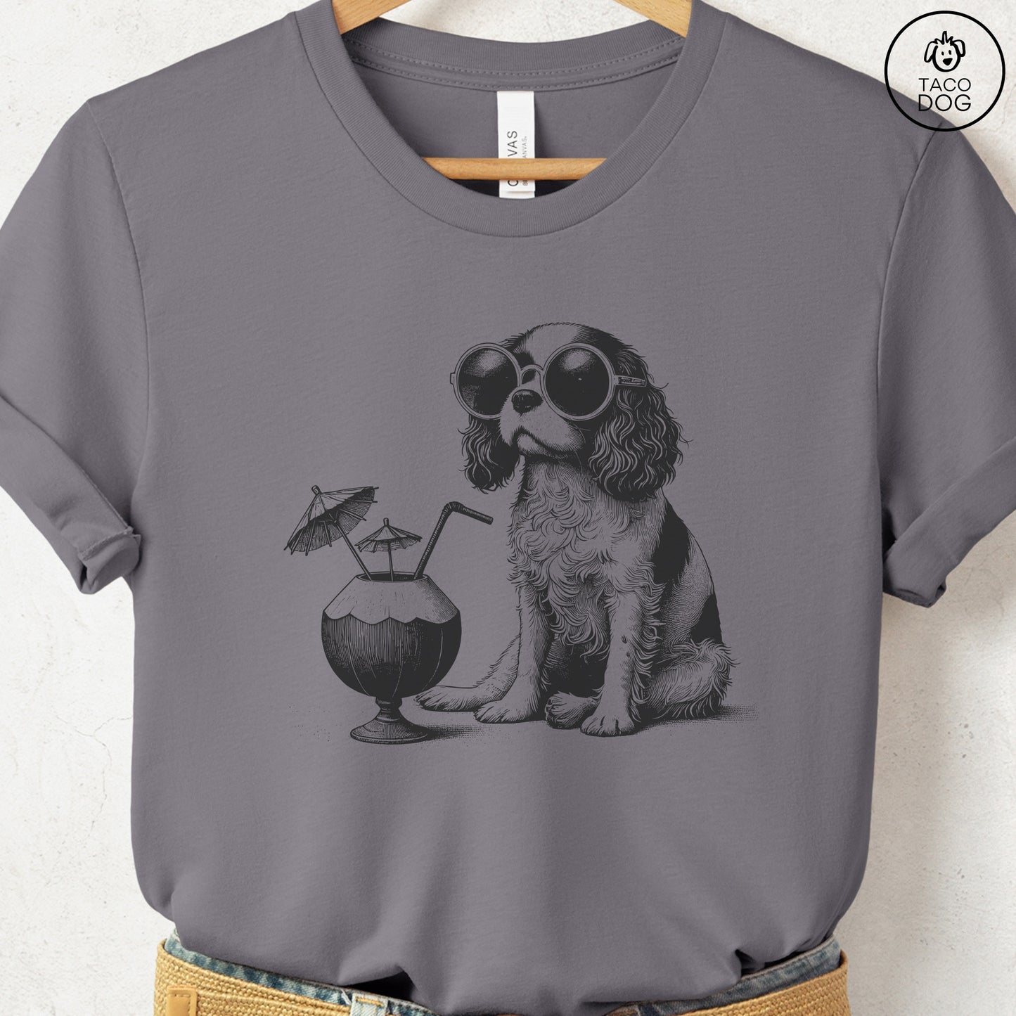 Cavalier King Charles Spaniel Vacation T-Shirt