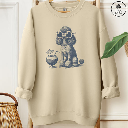 Poodle Vacation Sweatshirt Sand Taco-Dog