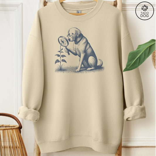 Labrador Retriever Lab Botanist Flower Sweatshirt Sand Taco-Dog