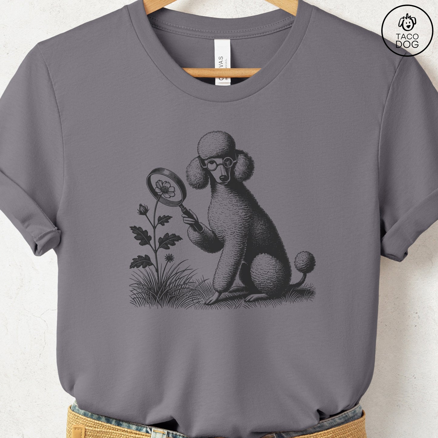 Poodle Botanist Flower T-Shirt