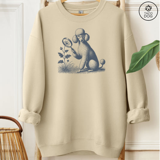 Poodle Botanist Flower Sweatshirt Sand Taco-Dog