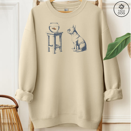 French Bulldog Frenchie Goldfish Sweatshirt Sand Taco-Dog