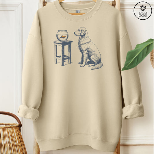 Golden Retriever Goldfish Sweatshirt Sand Taco-Dog
