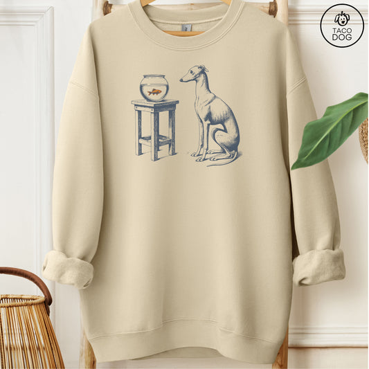 Italian Greyhound Whippet Iggy Goldfish Sweatshirt Sand Taco-Dog