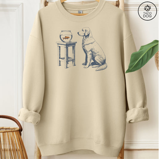 Labrador Retriever Lab Goldfish Sweatshirt Sand Taco-Dog
