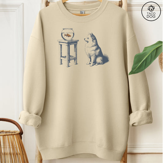 Pomeranian Goldfish Sweatshirt Sand Taco-Dog