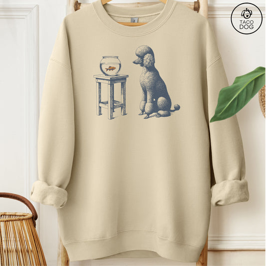Poodle Goldfish Sweatshirt Sand Taco-Dog