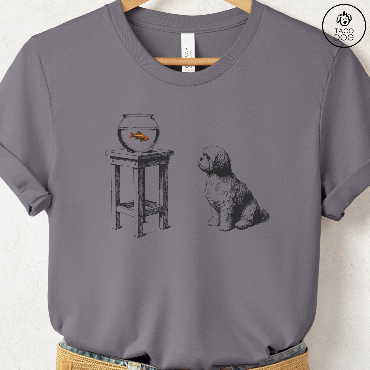Shih Tzu Goldfish T-Shirt Storm Taco-Dog