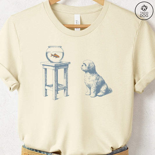 Shih Tzu Goldfish T-Shirt Natural Taco-Dog