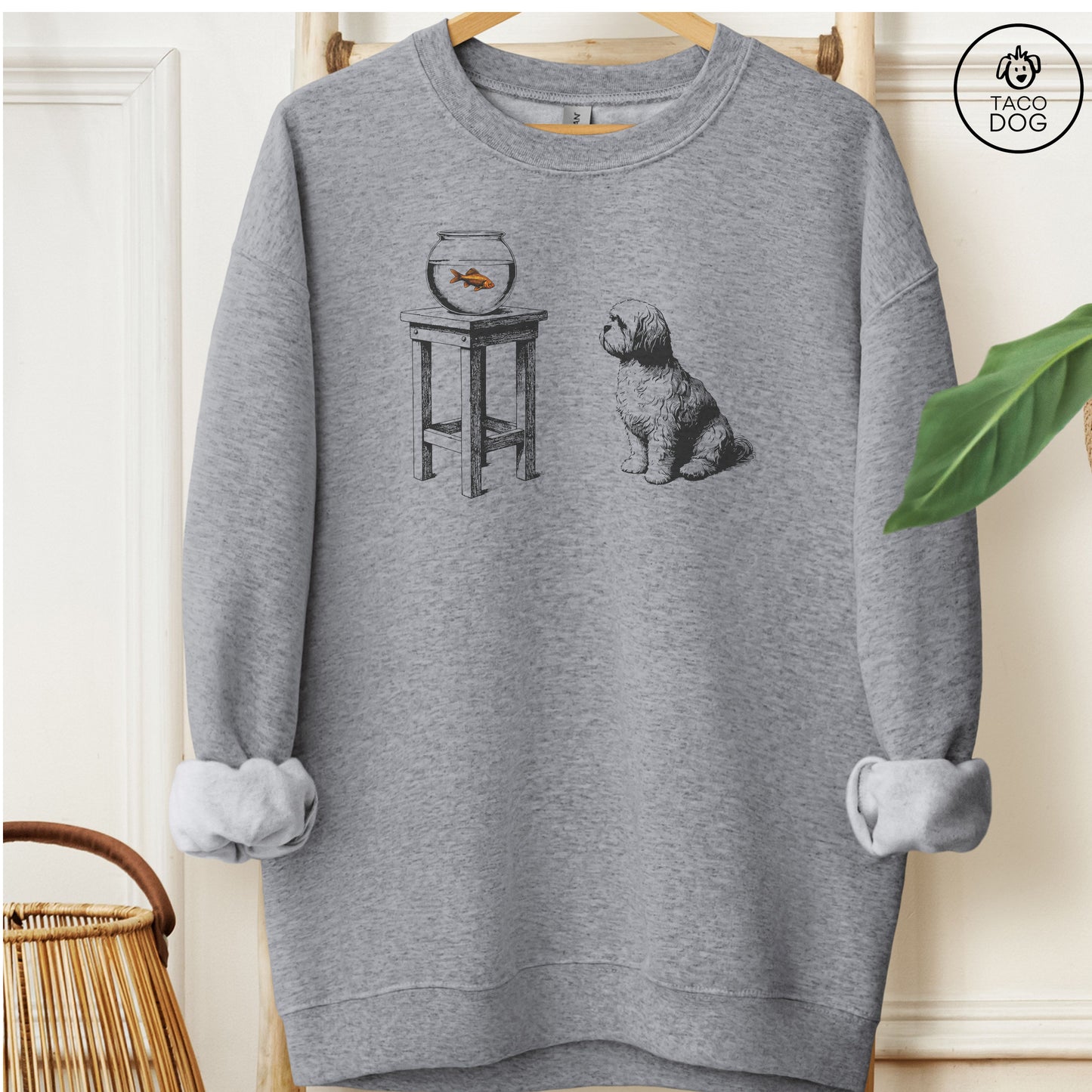 Shih Tzu Goldfish Sweatshirt Graphite Heather