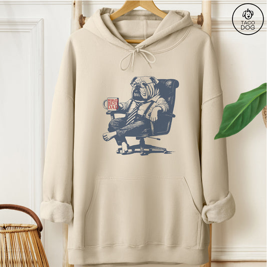 English Bulldog World's Best Dad Mug Hoodie Sand Taco-Dog