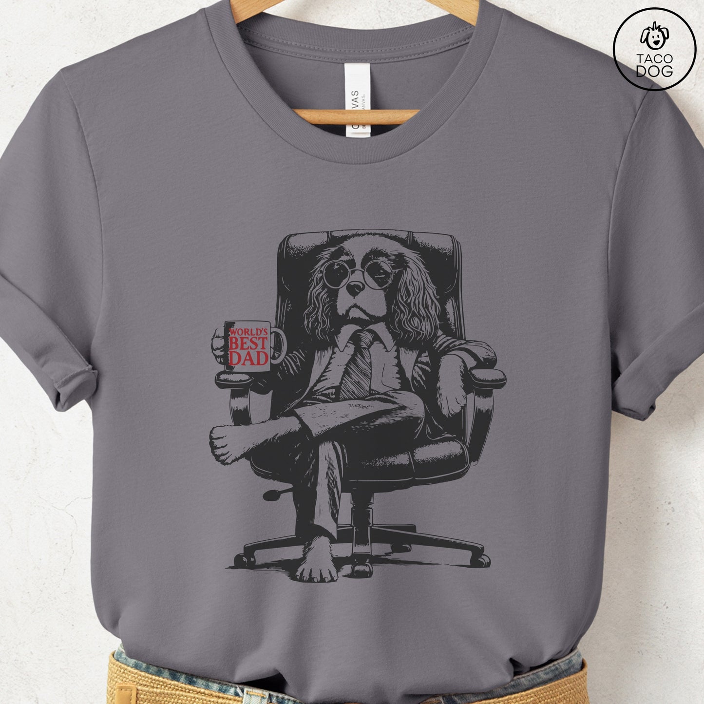 Cavalier King Charles Spaniel World's Best Dad Mug T-Shirt