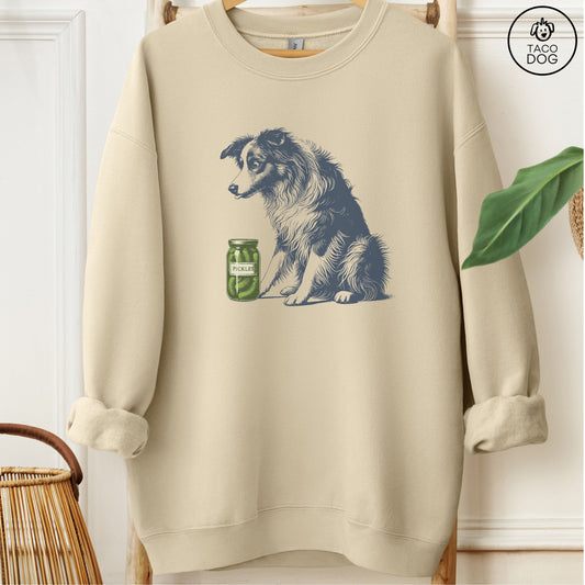 Australian Shepherd Aussie Pickles Sweatshirt Sand Taco-Dog