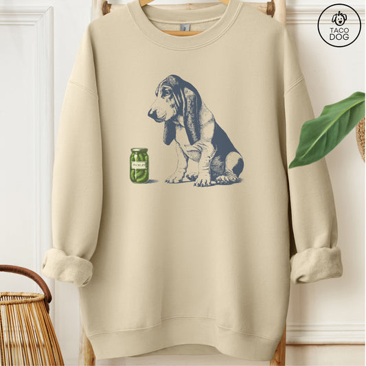 Basset Hound Pickles Sweatshirt Sand Taco-Dog