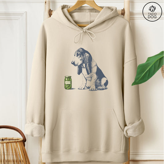 Basset Hound Pickles Hoodie Sand Taco-Dog