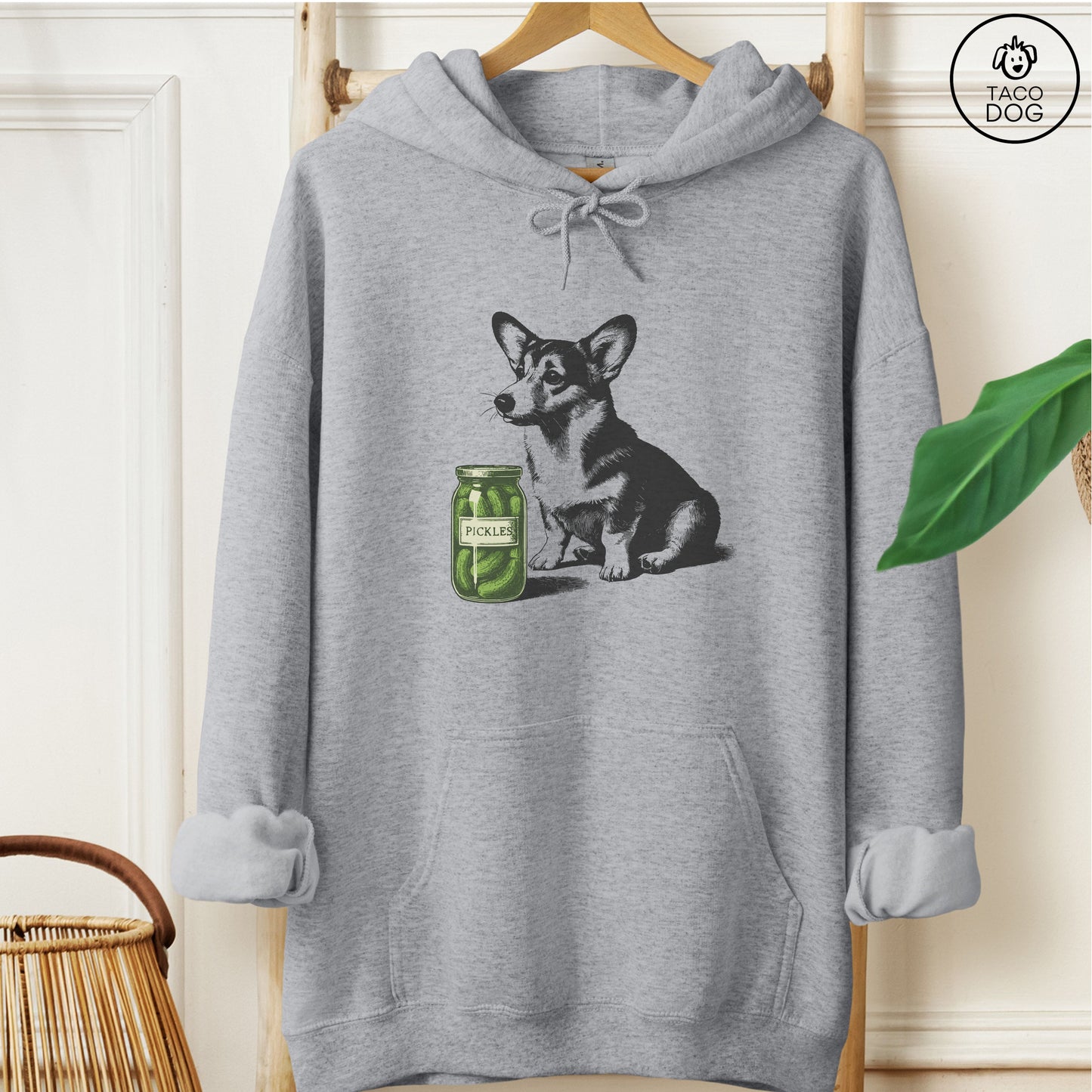Corgi Pickles Hoodie Graphite Heather