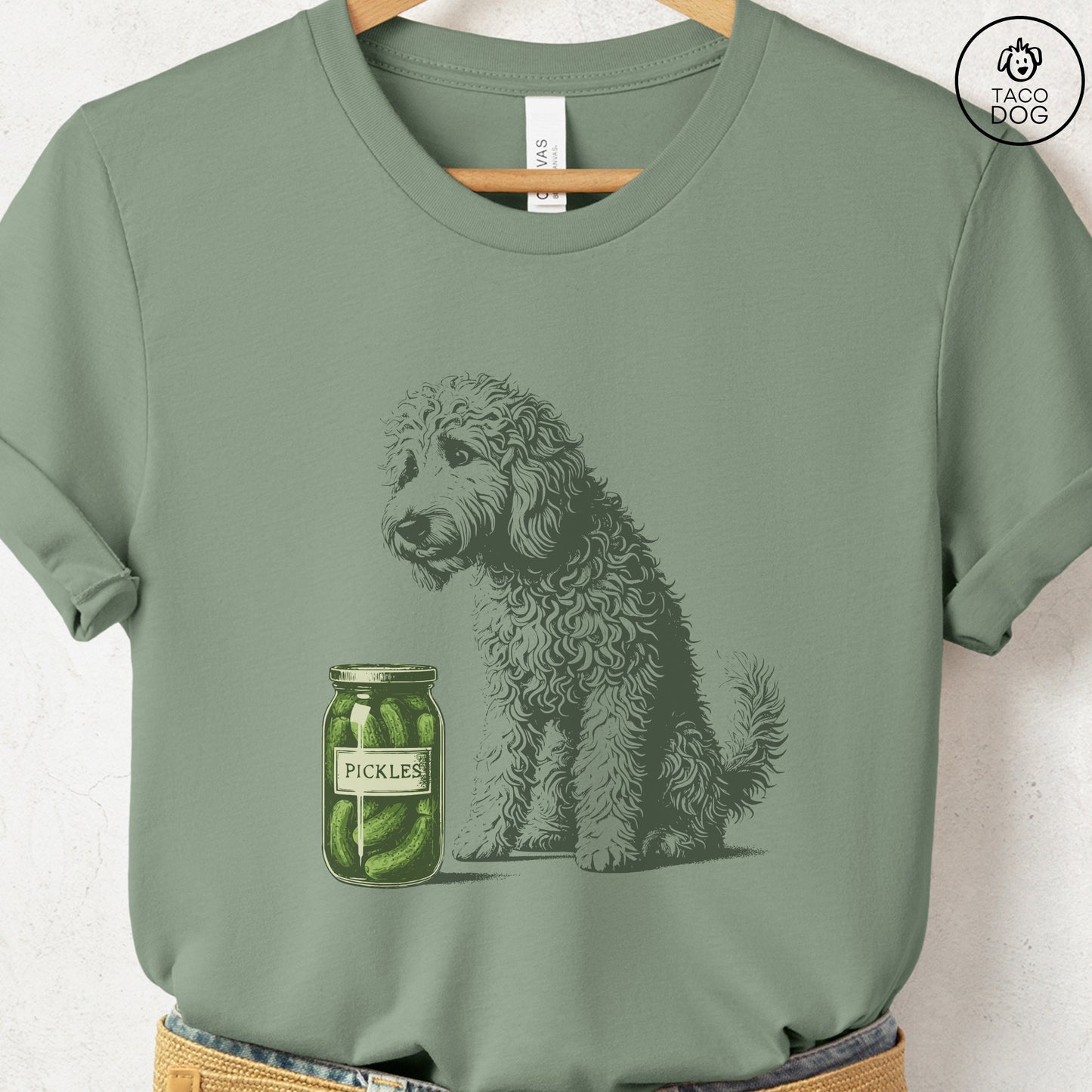 Doodle Pickles T-Shirt Sage Taco-Dog
