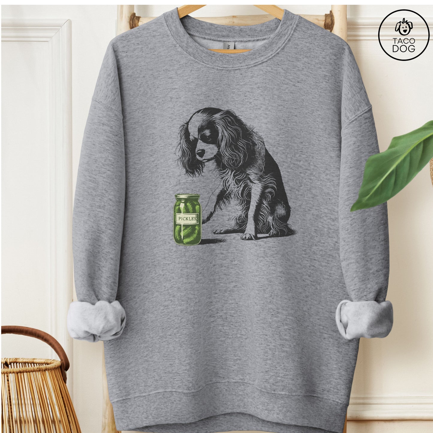 Cavalier King Charles Spaniel Pickles Sweatshirt Graphite Heather