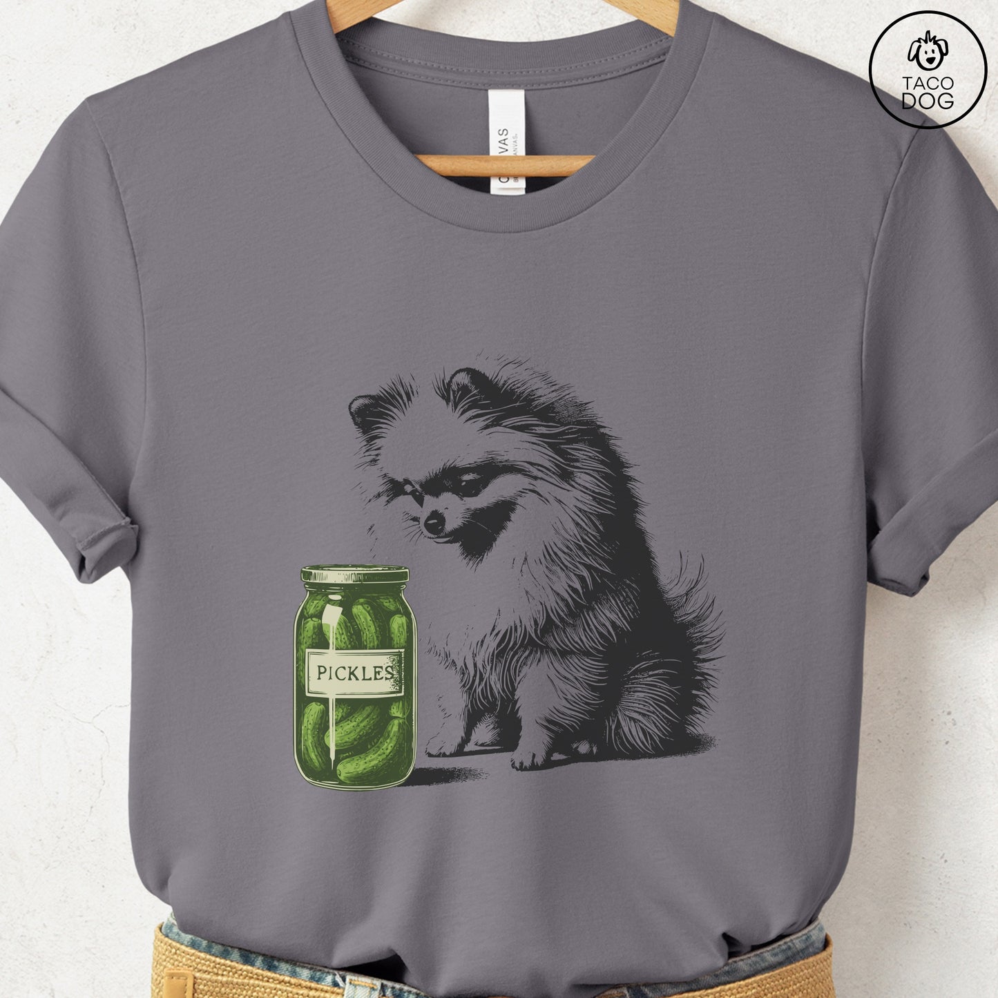 Pomeranian Pickles T-Shirt Storm Taco-Dog