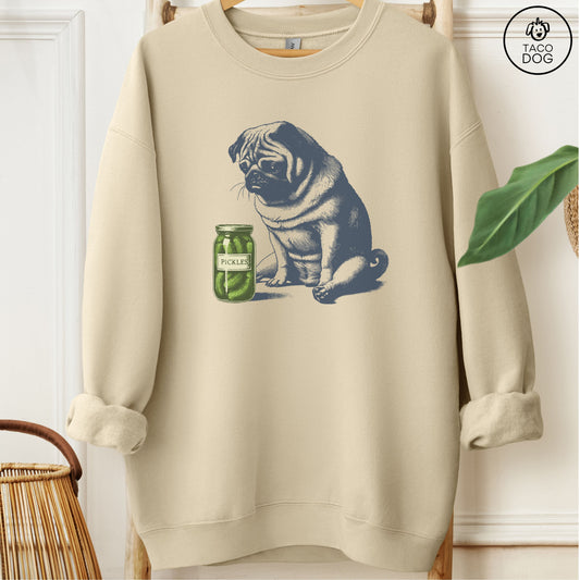 Pug Pickles Sweatshirt Sand Taco-Dog