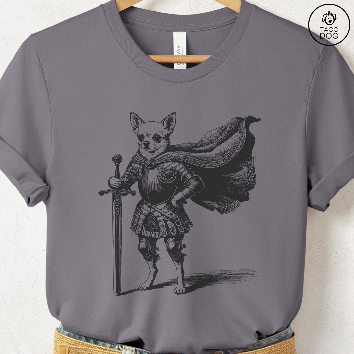 Chihuahua Knight T-Shirt Storm Taco-Dog