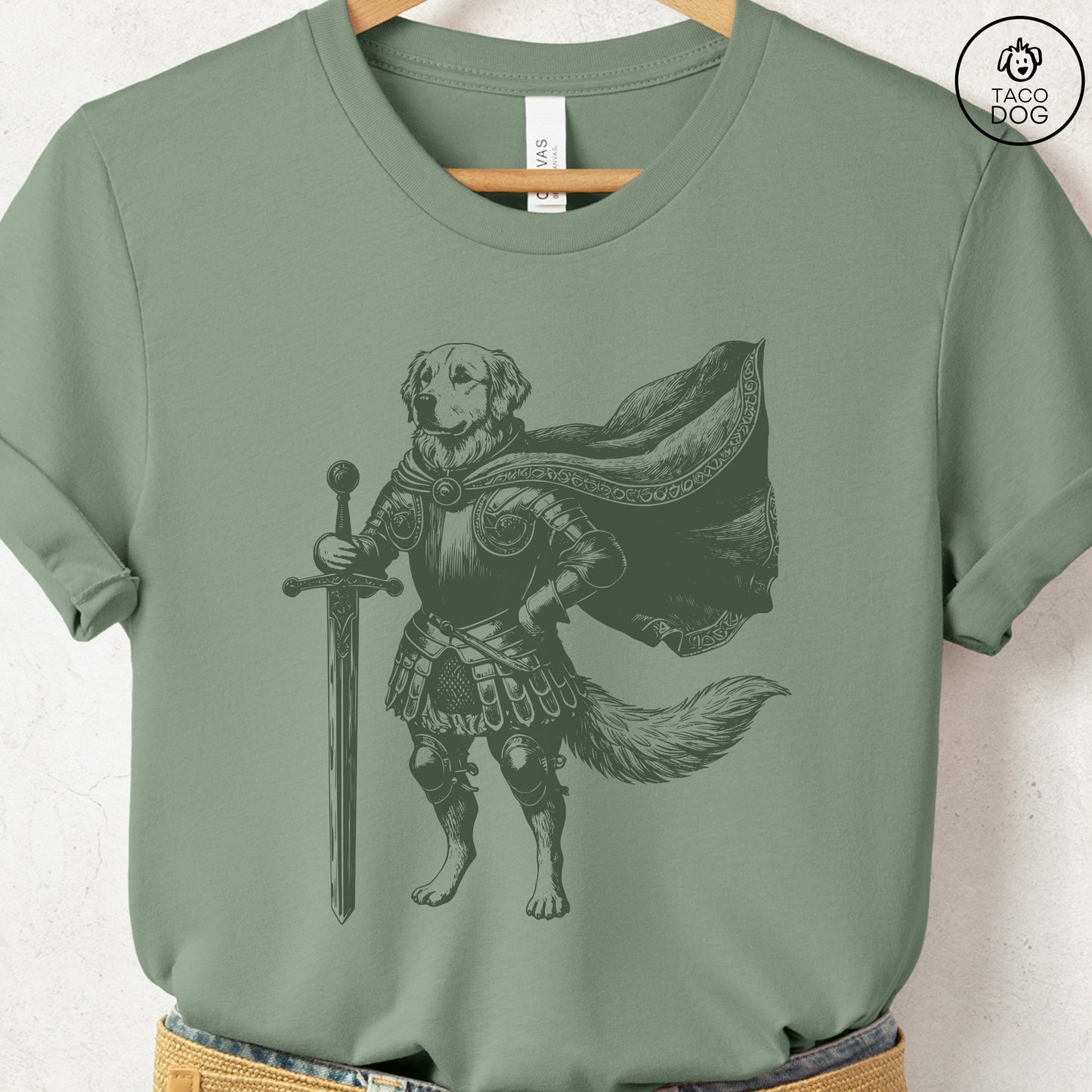 Labrador Retriever Knight T-Shirt Sage Taco-Dog