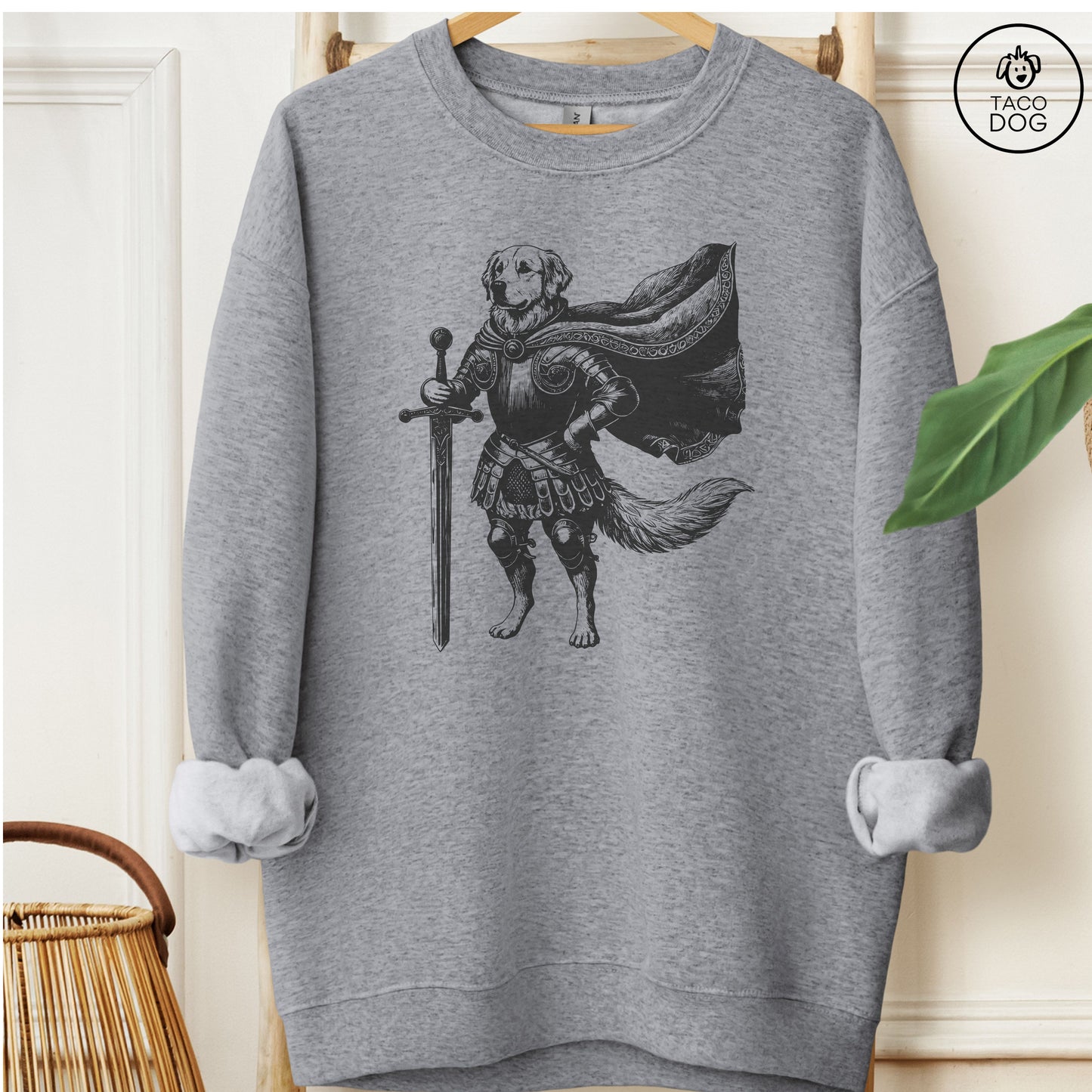 Labrador Retriever Lab Knight Sweatshirt Graphite Heather Taco-Dog