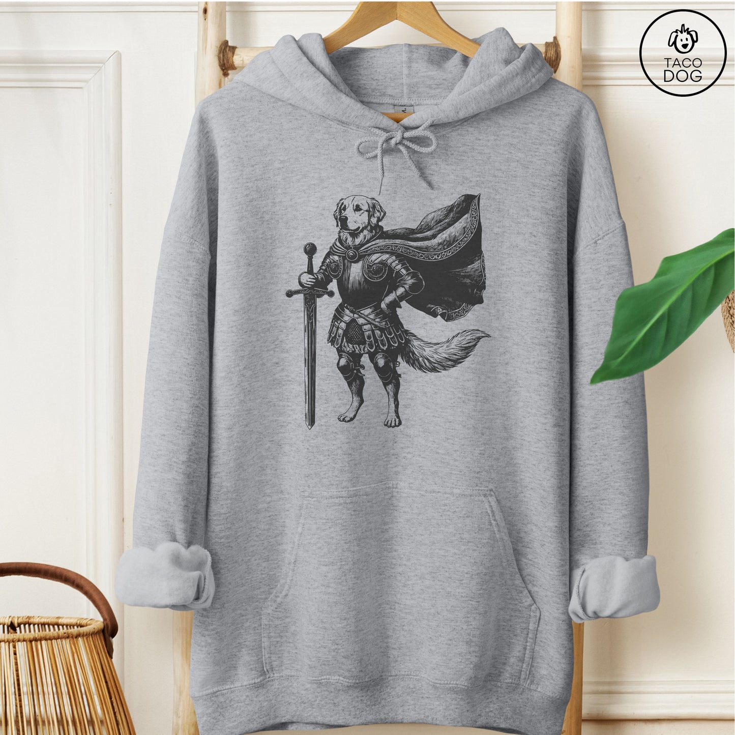 Labrador Retriever Lab Knight Hoodie Graphite Heather Taco-Dog