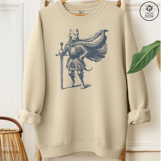 Pitbull Pittbull Pittie Knight Sweatshirt Sand Taco-Dog