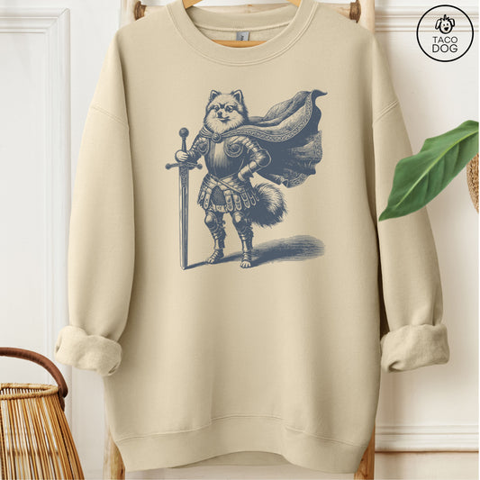 Pomeranian Knight Sweatshirt Sand Taco-Dog