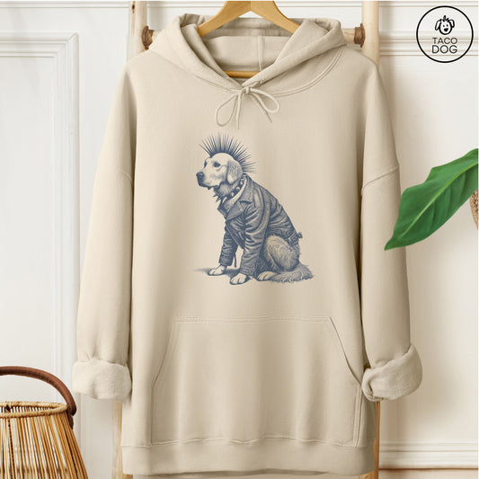 Golden Retriever Punk Hoodie Sand Taco-Dog