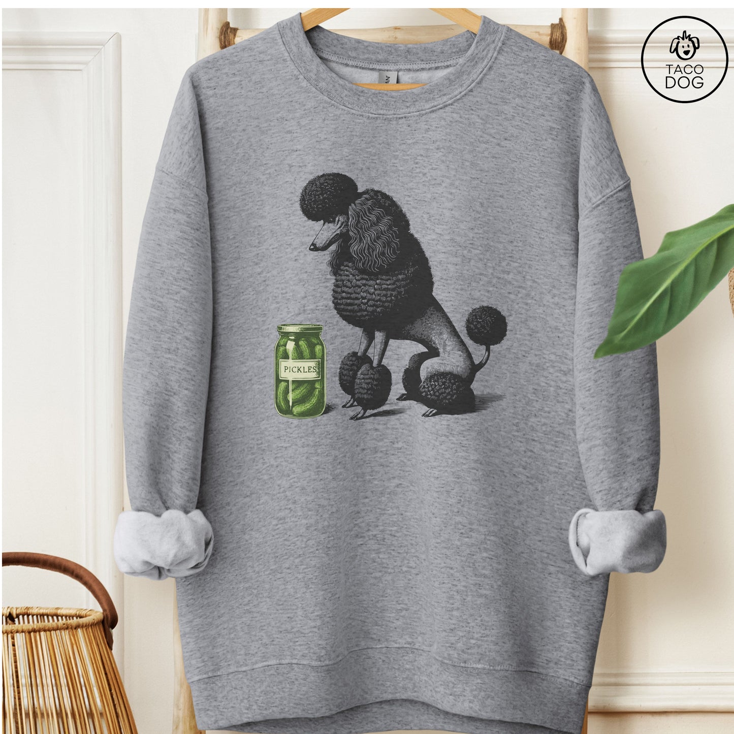 Poodle Pickles Sweatshirt Graphite Heather Taco-Dog