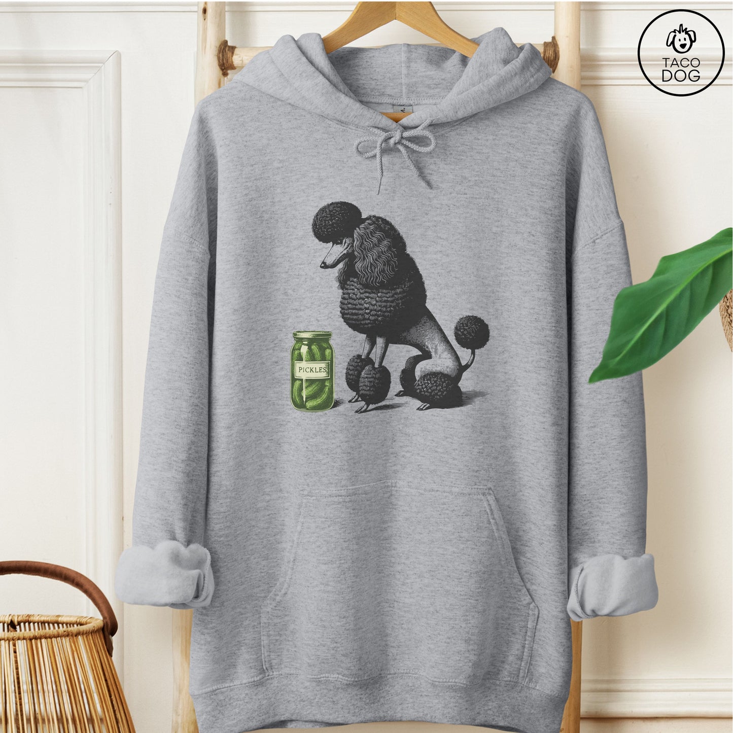 Poodle Pickles Hoodie Graphite Heather Taco-Dog