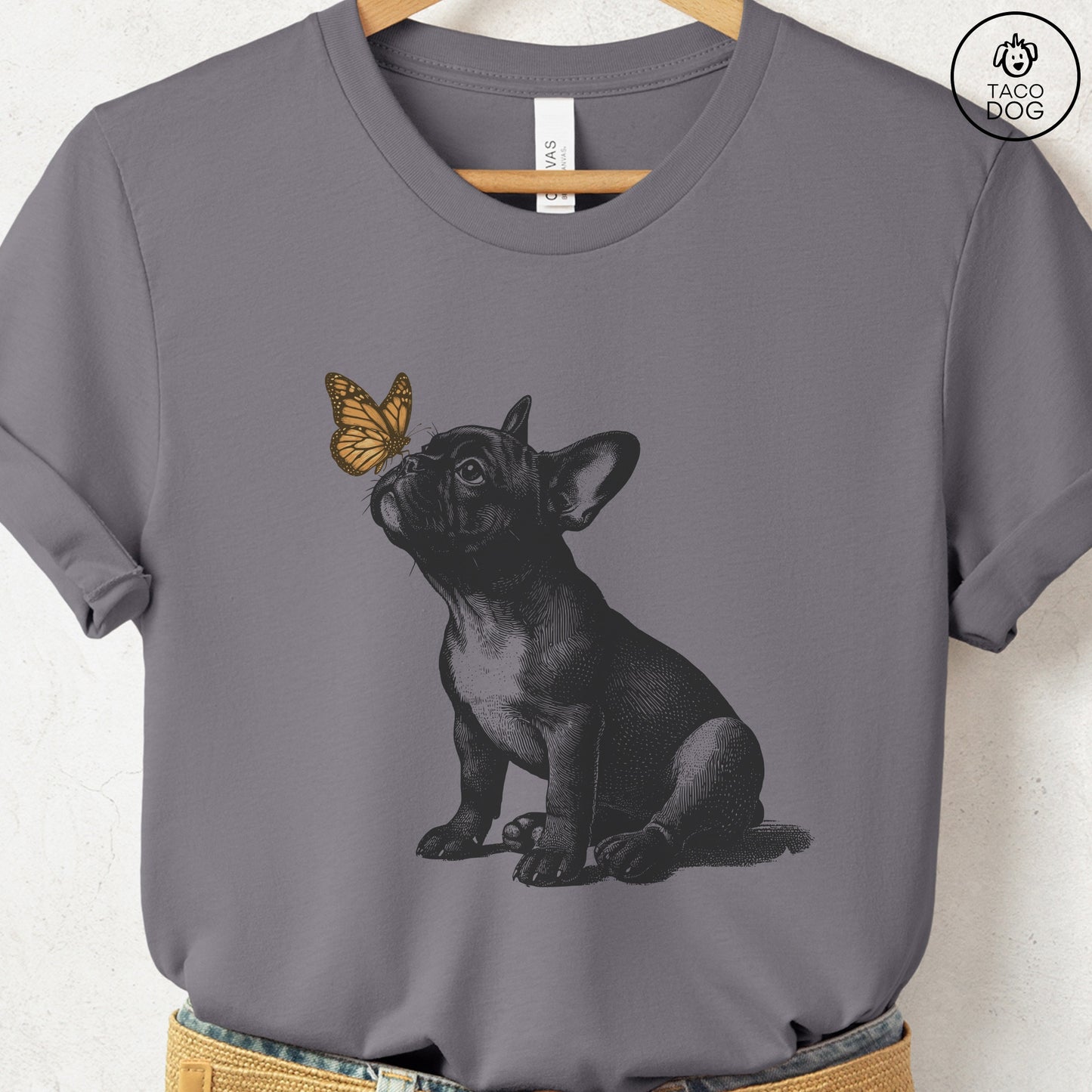 French Bulldog Frenchie Butterfly T-Shirt