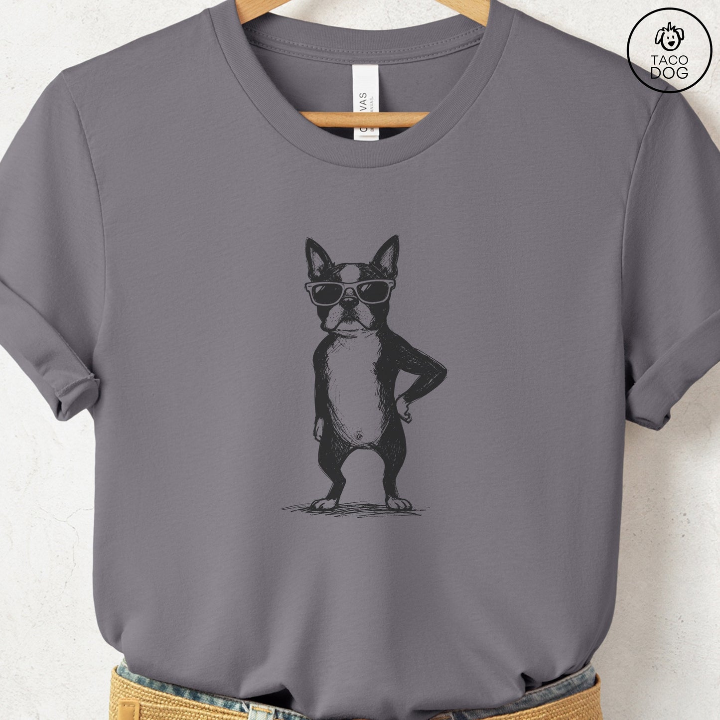 Boston Terrier Vintage Sunglasses TShirt