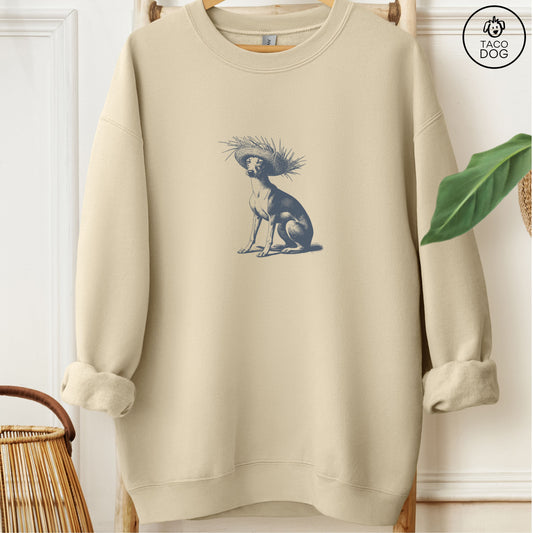 Italian Greyhound Whippet Iggy Pava Jibaro Boricua Hat Sweatshirt Sand Taco-Dog