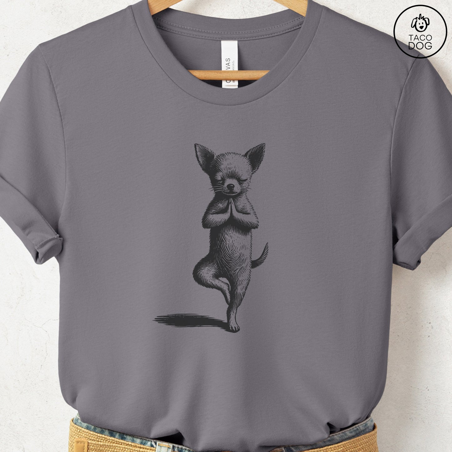 Chihuahua Tree Pose Yoga T Shirt