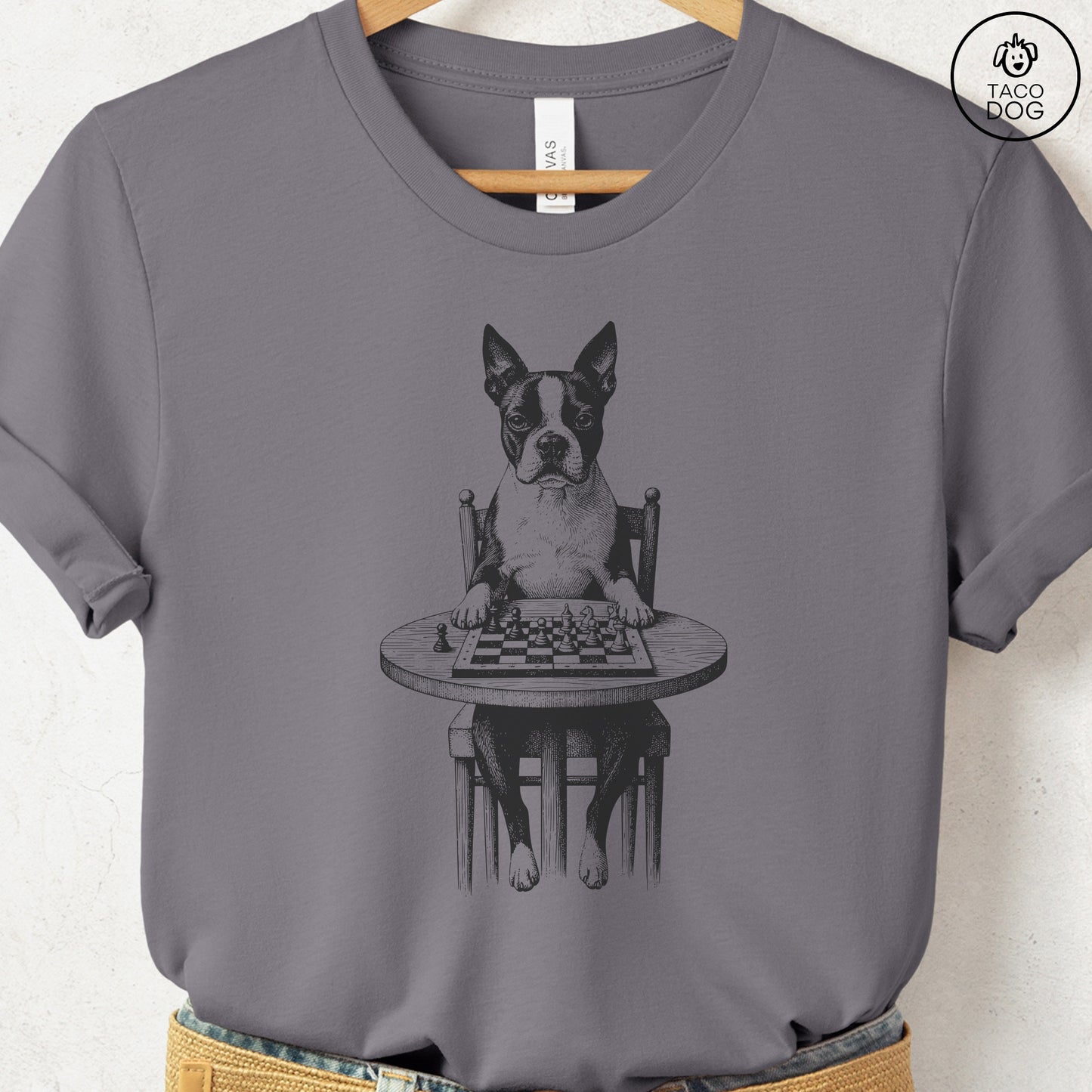 Boston Terrier Chess Master T-Shirt