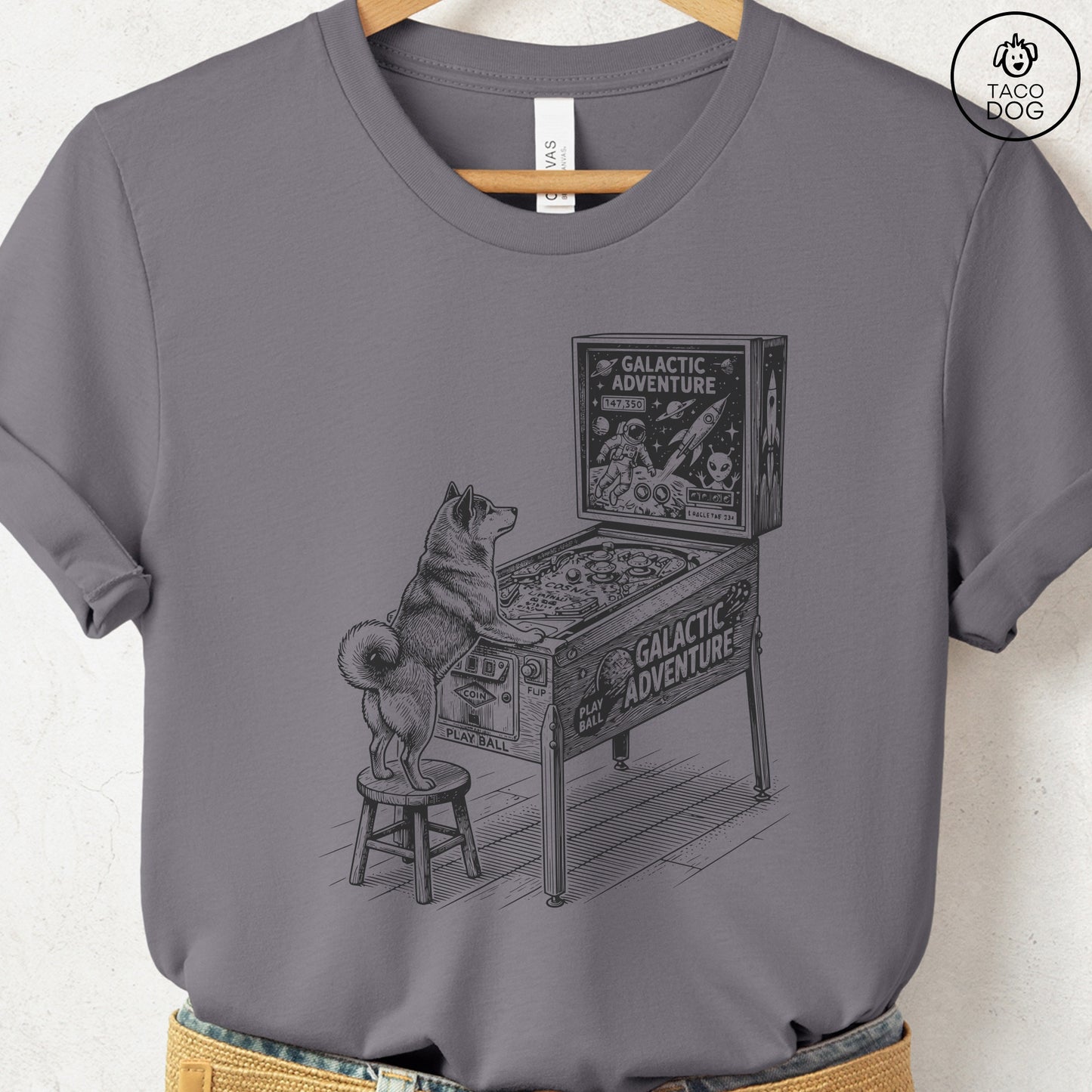 Shiba Inu Pinball T-Shirt Storm Taco-Dog