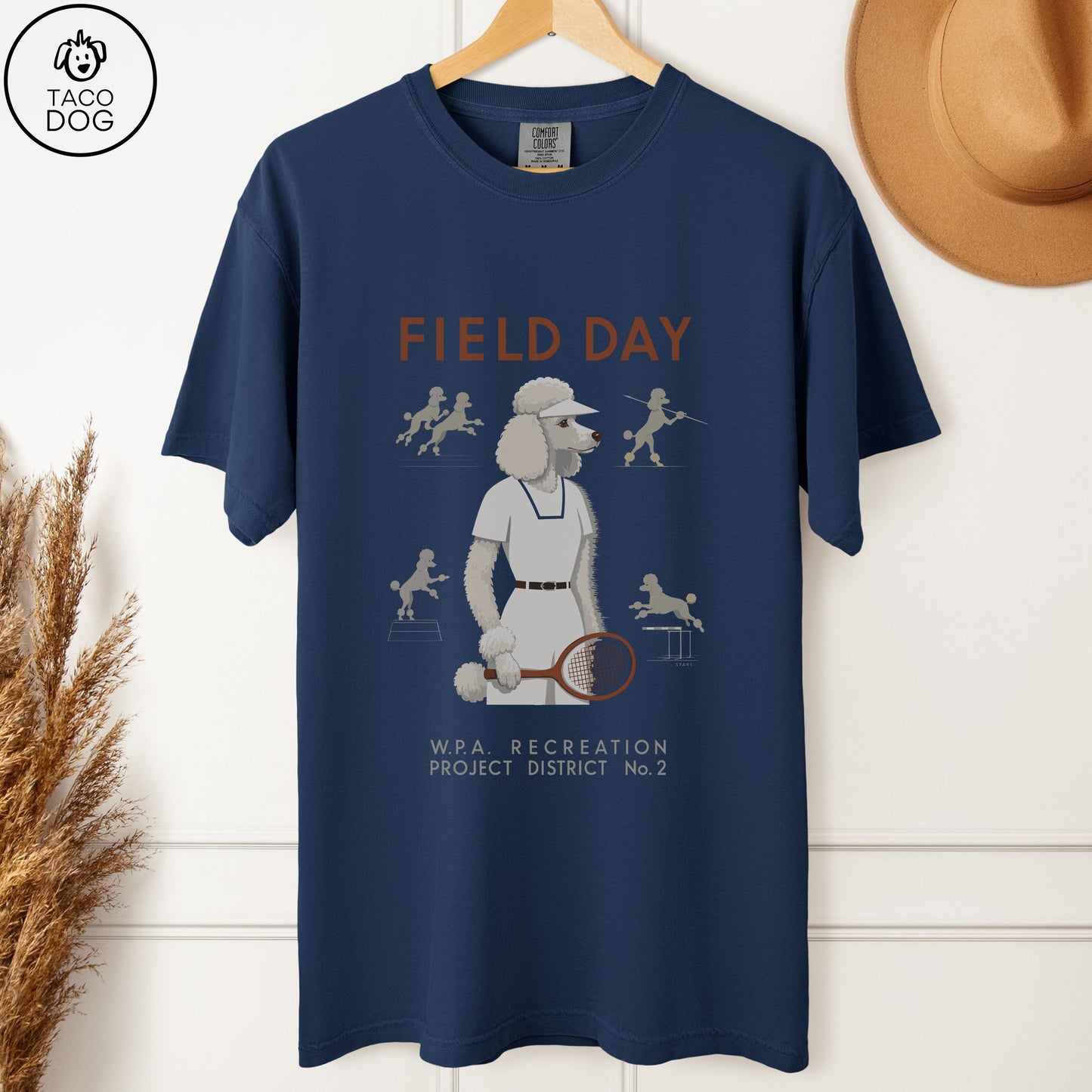 Poodle Field Day Premium T-Shirt Midnight Taco-Dog