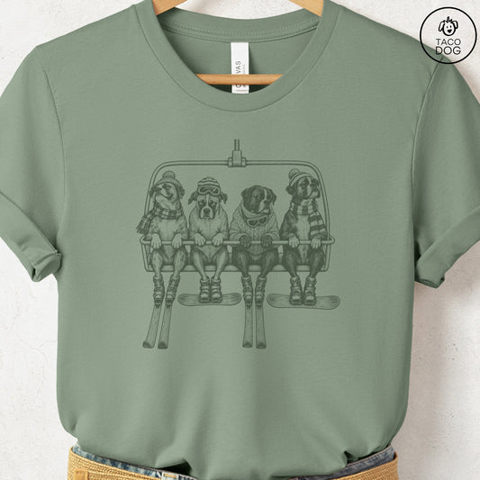 Boxer Chair Lift T-Shirt Sage Taco-Dog