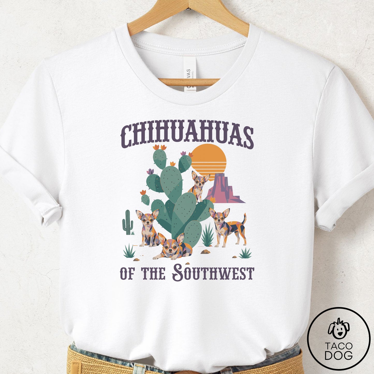 Chihuahua of the Southwest T-Shirt White Taco-Dog
