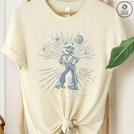 Pomeranian Roller Disco T-Shirt Taco-Dog