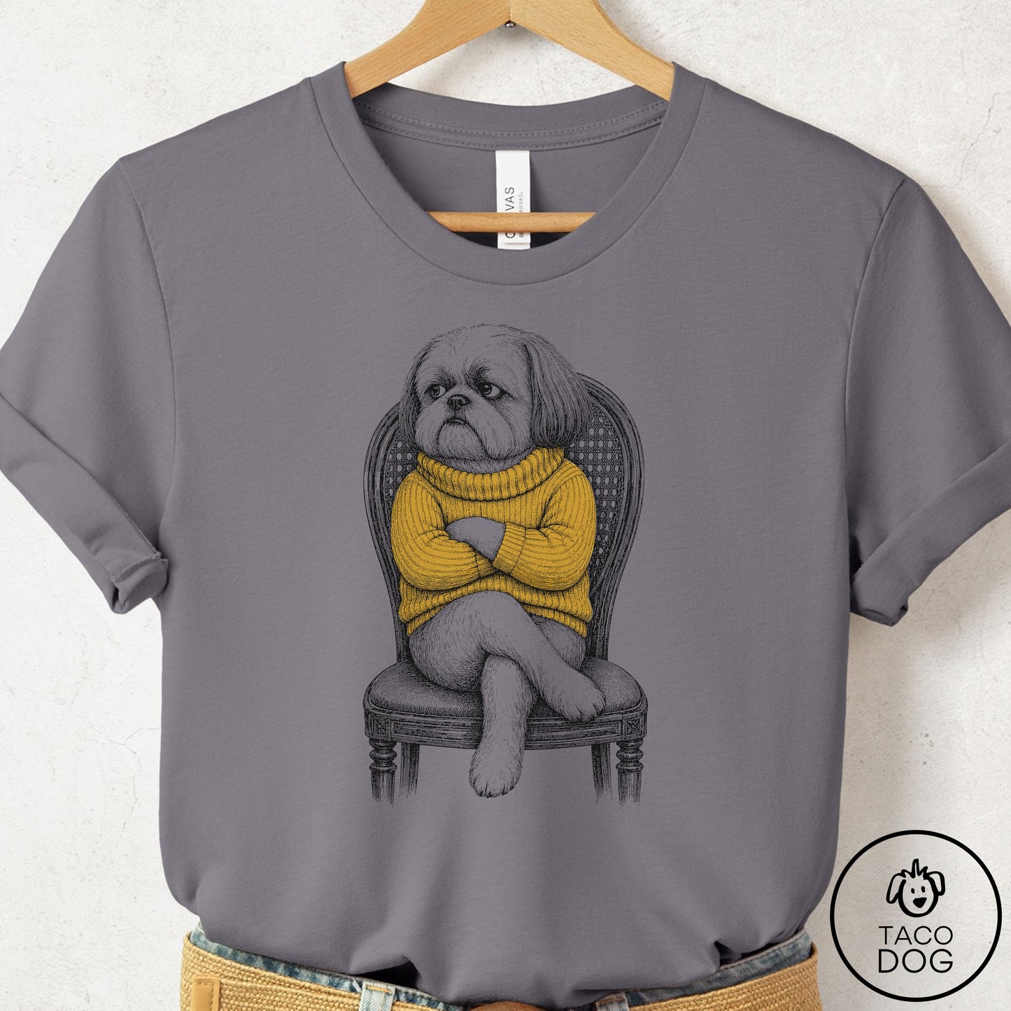 Shih Tzu Reluctant Turtleneck T-Shirt