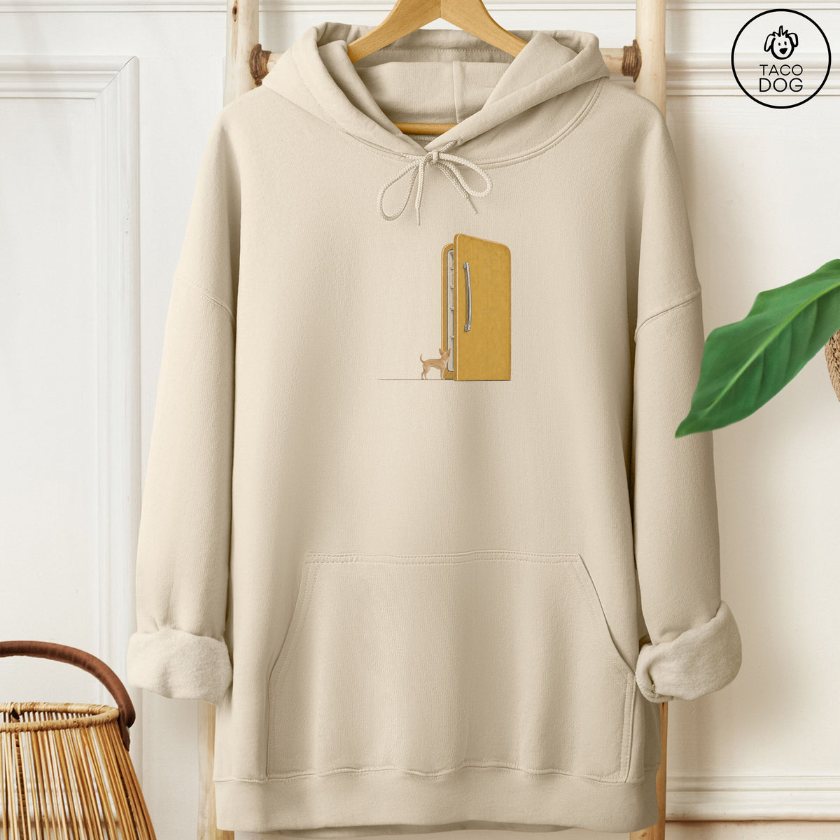 Chihuahua Refrigerator Hoodie Sand Taco-Dog