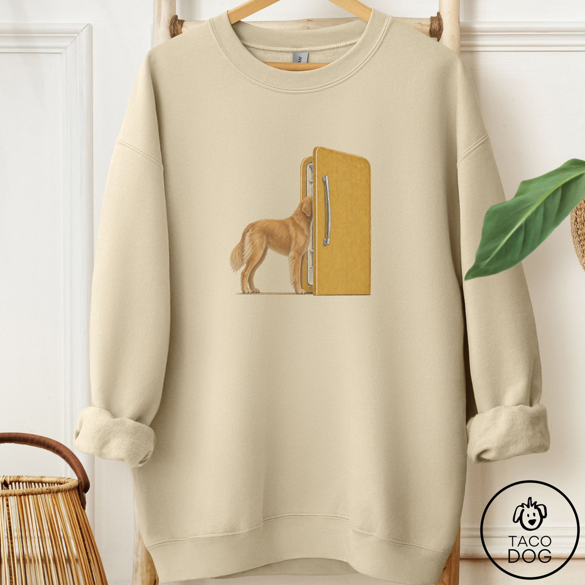 Golden Retriever Refrigerator Sweatshirt Sand Taco-Dog