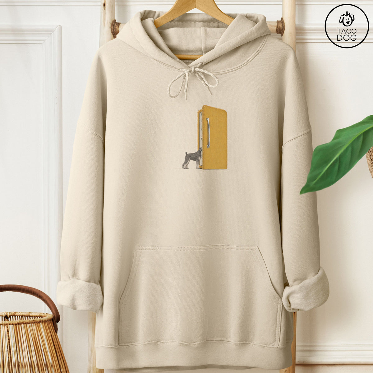 Schnauzer Refrigerator Hoodie Sand Taco-Dog