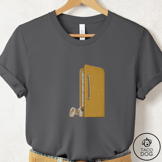 Shih Tzu Refrigerator T-Shirt Asphalt Taco-Dog